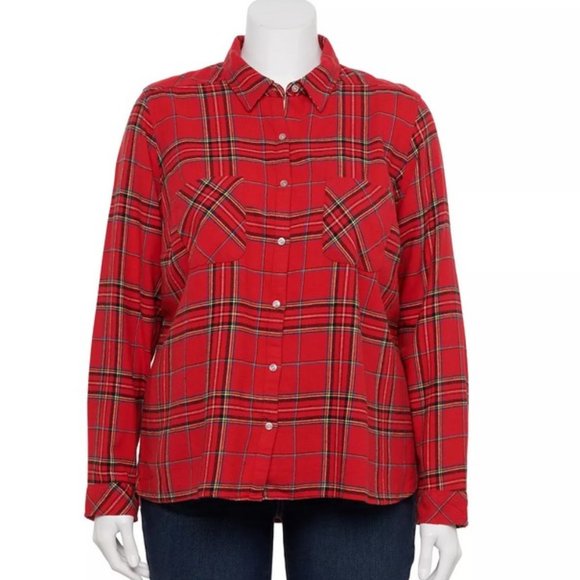 Croft & Barrow Soft Plaid Flannel Shirt 3X - Picture 1 of 4
